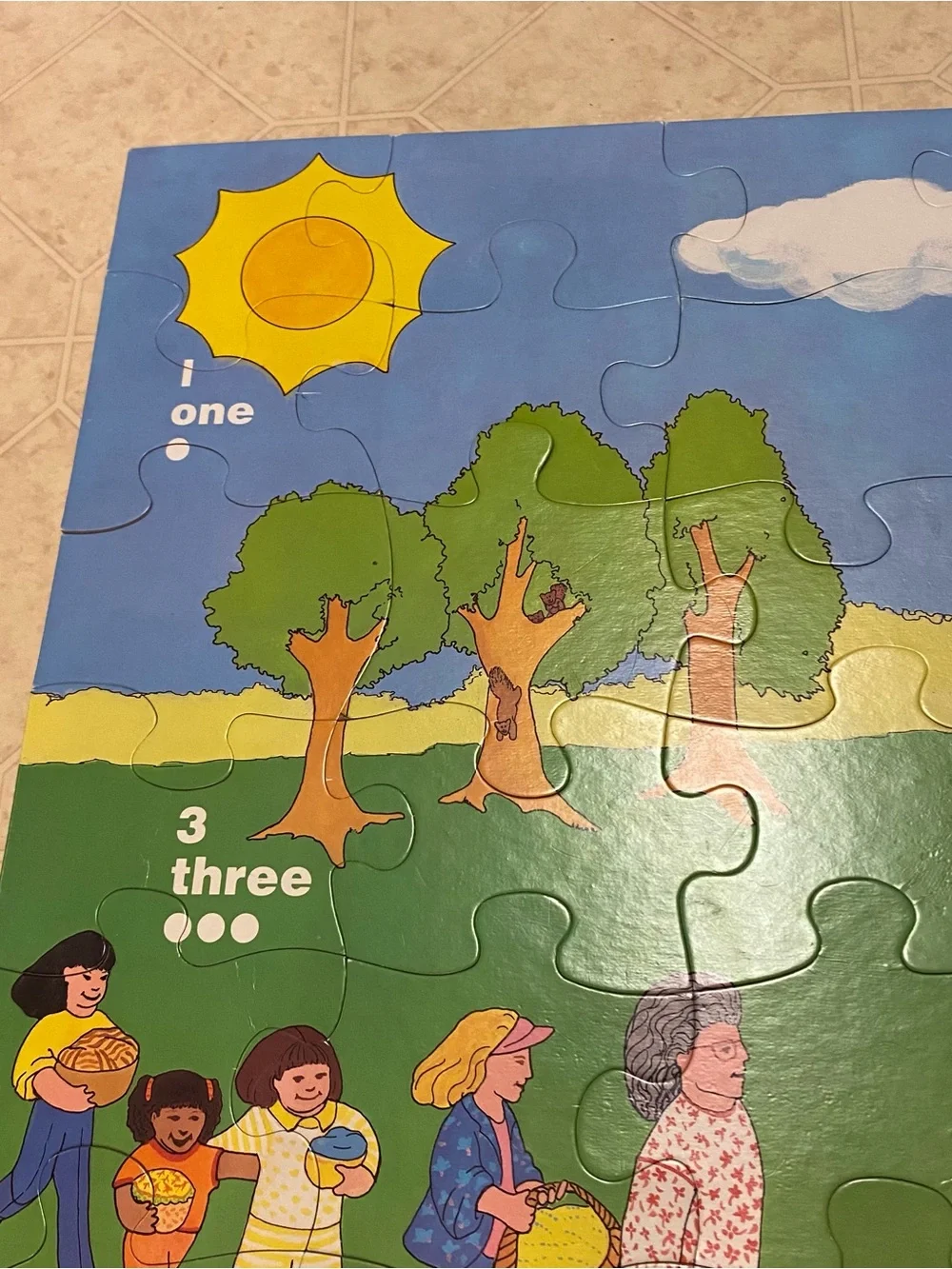 Judy Instructo Vintage Floor Puzzle Numbers 1988 J036050 Preschool Home School